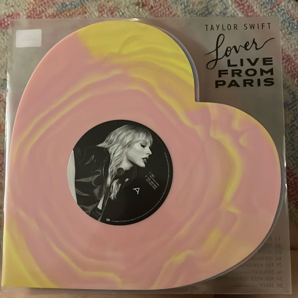 NWT Taylor Swift Lover Live From Paris Vinyl LLFP Heart Shaped